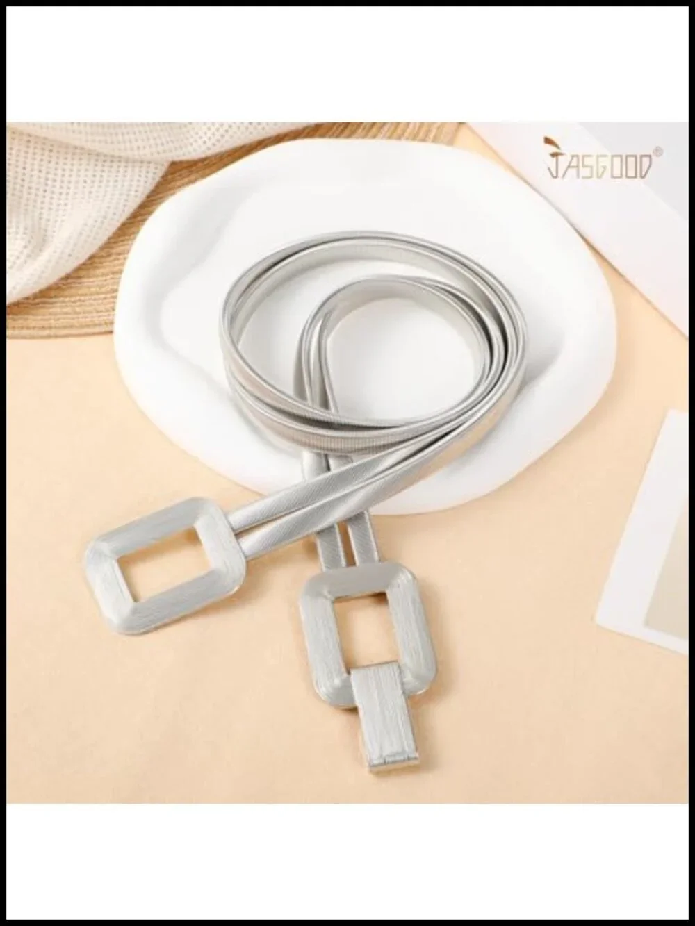 Skinny Metal Elastic Waist Belt for Women Stretch Thin Belt for Dresses